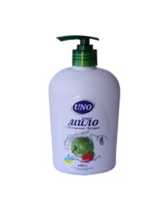 Рідке мило «UNO» Полуниця-яблуко з дозатором 450мл