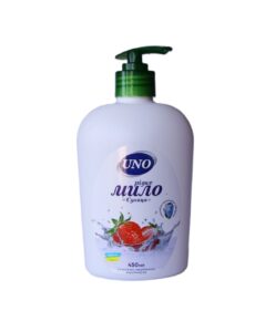 Рідке мило «UNO» Суниця з дозатором 450мл