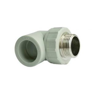 Коліно ППР Ду 20*1/2 зовнішня різьба з кріпленням