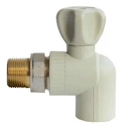 Кран ППР кульовий кутовий з американкою