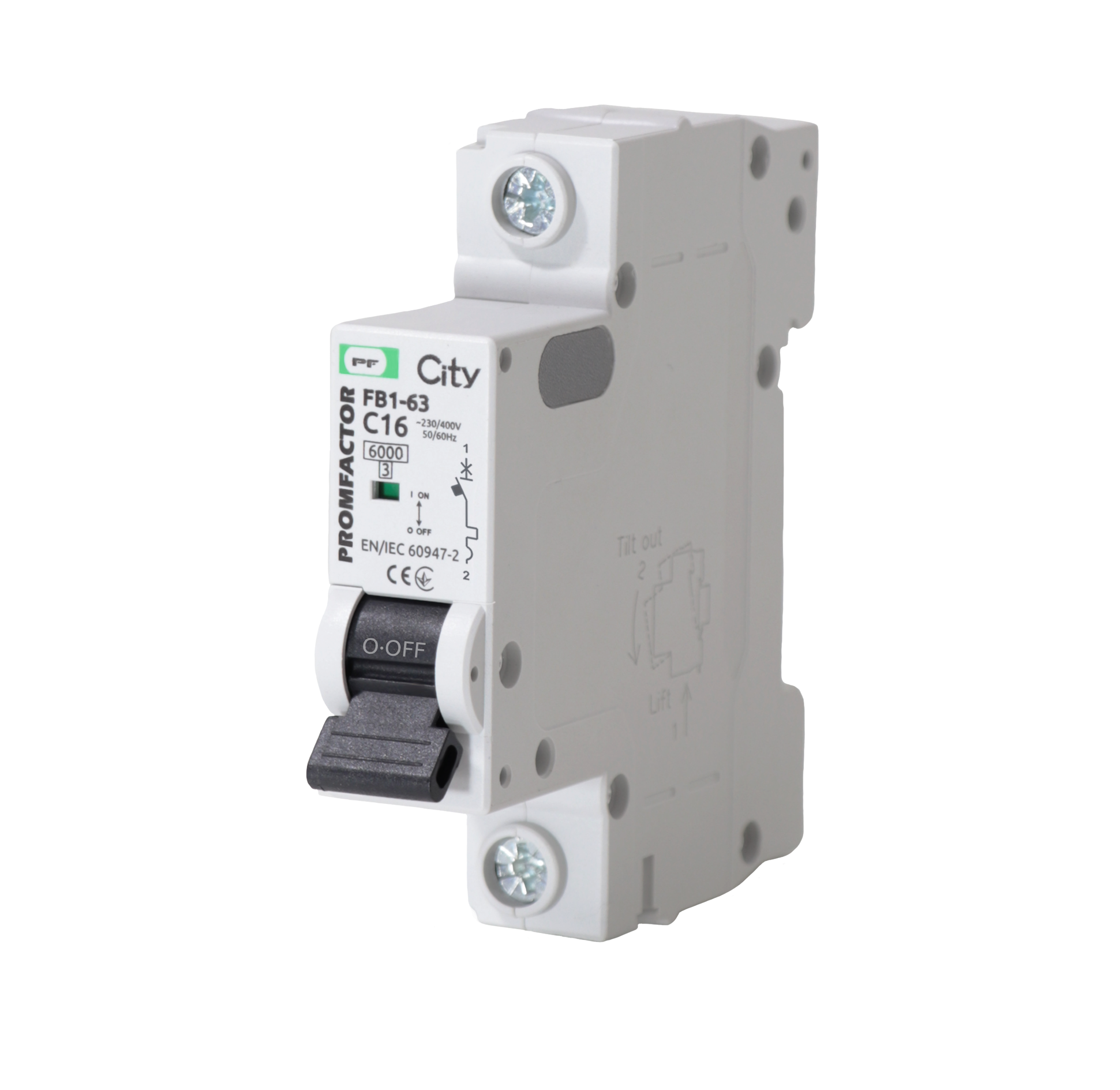 Автоматичний вимикач Промфактор CITY FB1-63 1P C 6kA
