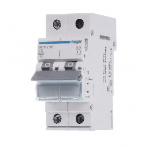 Автоматичний вимикач Hager MCN 2P C 6kA 2A-63A