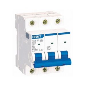 Автоматичний вимикач Chint NXB-63 3P D 6кА 1A-63A