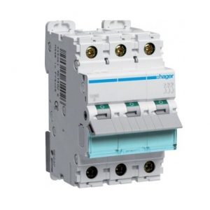 Автоматичний вимикач Hager NDN 3P D 10kA 16А-63A