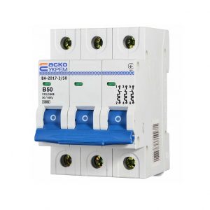 Автоматичний вимикач Аско-Укрем ВА-2017/B 3р 4.5kA 50А