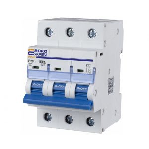 Автоматичний вимикач Аско-Укрем UTrust 3р B 6kА