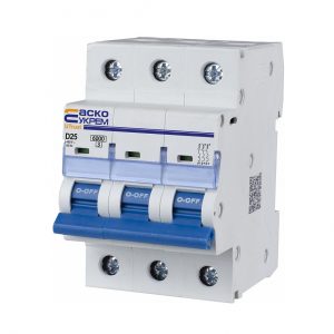 Автоматичний вимикач Аско-Укрем UTrust 3р D 6kА