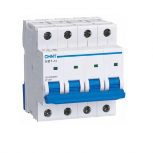 Aвтоматичний вимикач Chint NB1-63 4P C 6кА DB 1A