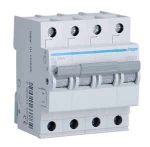 Автоматичний вимикач Hager MCN406 C 4P 6кА 6A-25A