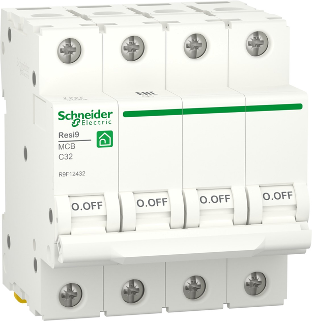 Автоматичний вимикач Schneider Electric RESI9 4P C 6кА