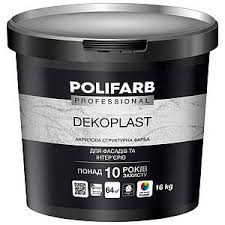 Акрилова структурна фарба для фасадів DEKOPLAST