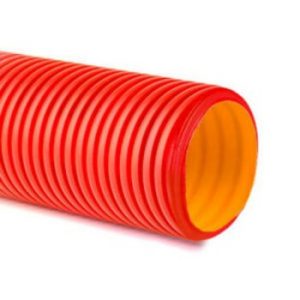 Посилена двостінна тверда труба 6м DKC червона